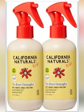 California Naturals Kids No-Knot Detangler Spray Duo, Leave-In Conditioner